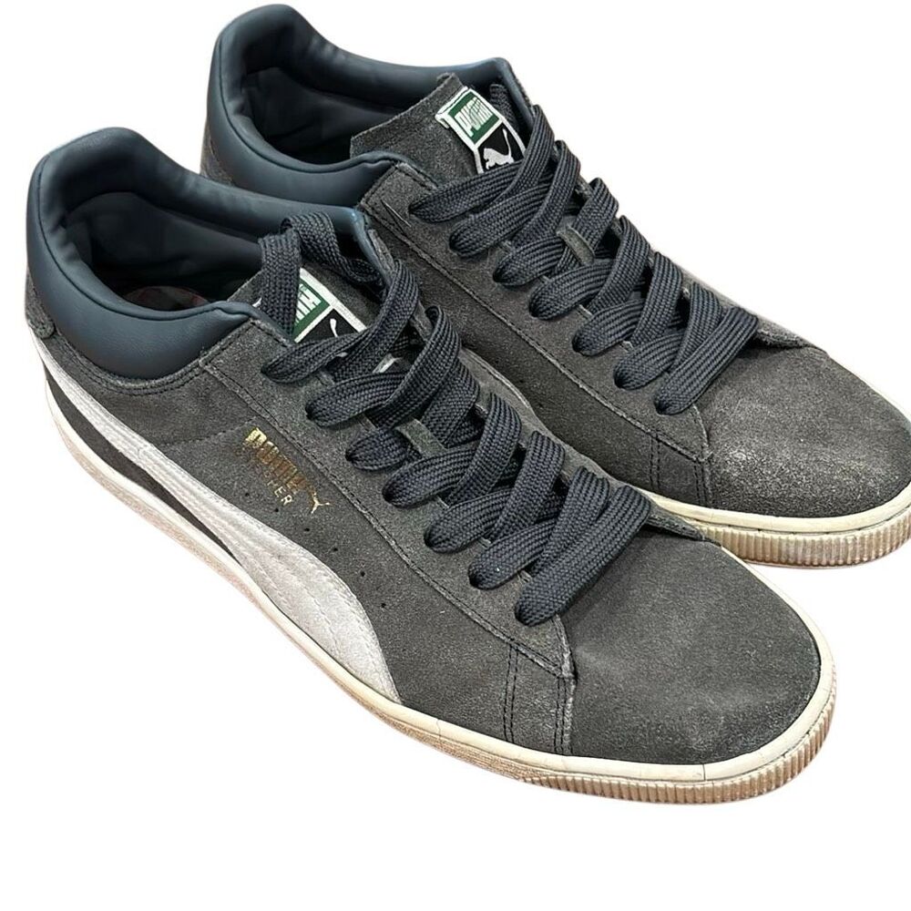 PUMA Suede Classic Sneakers – Men’s Size 12 – Gray/White